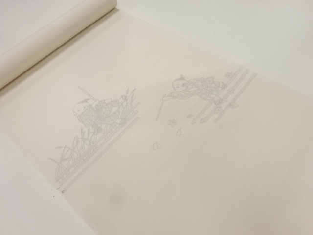 JAPANESE KIMONO / ANTIQUE BOLT FOR NAGOYA OBI / KIDS